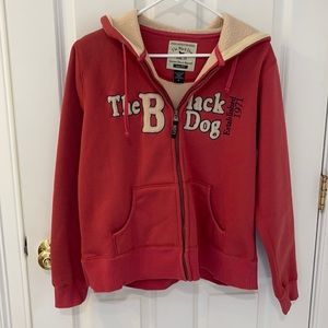 NWOT Black dog sweatshirt. Salmon color. Size M